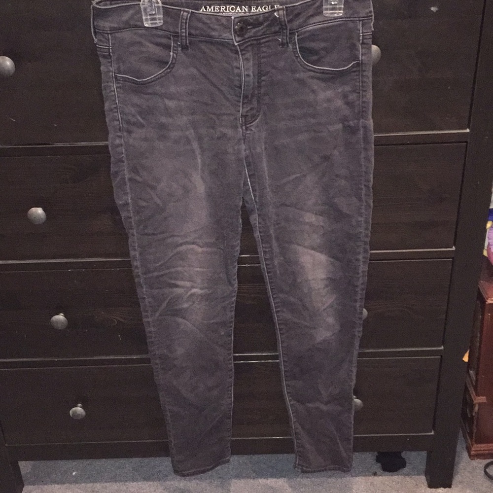 American Eagle Washed our black jeggings - Size 8